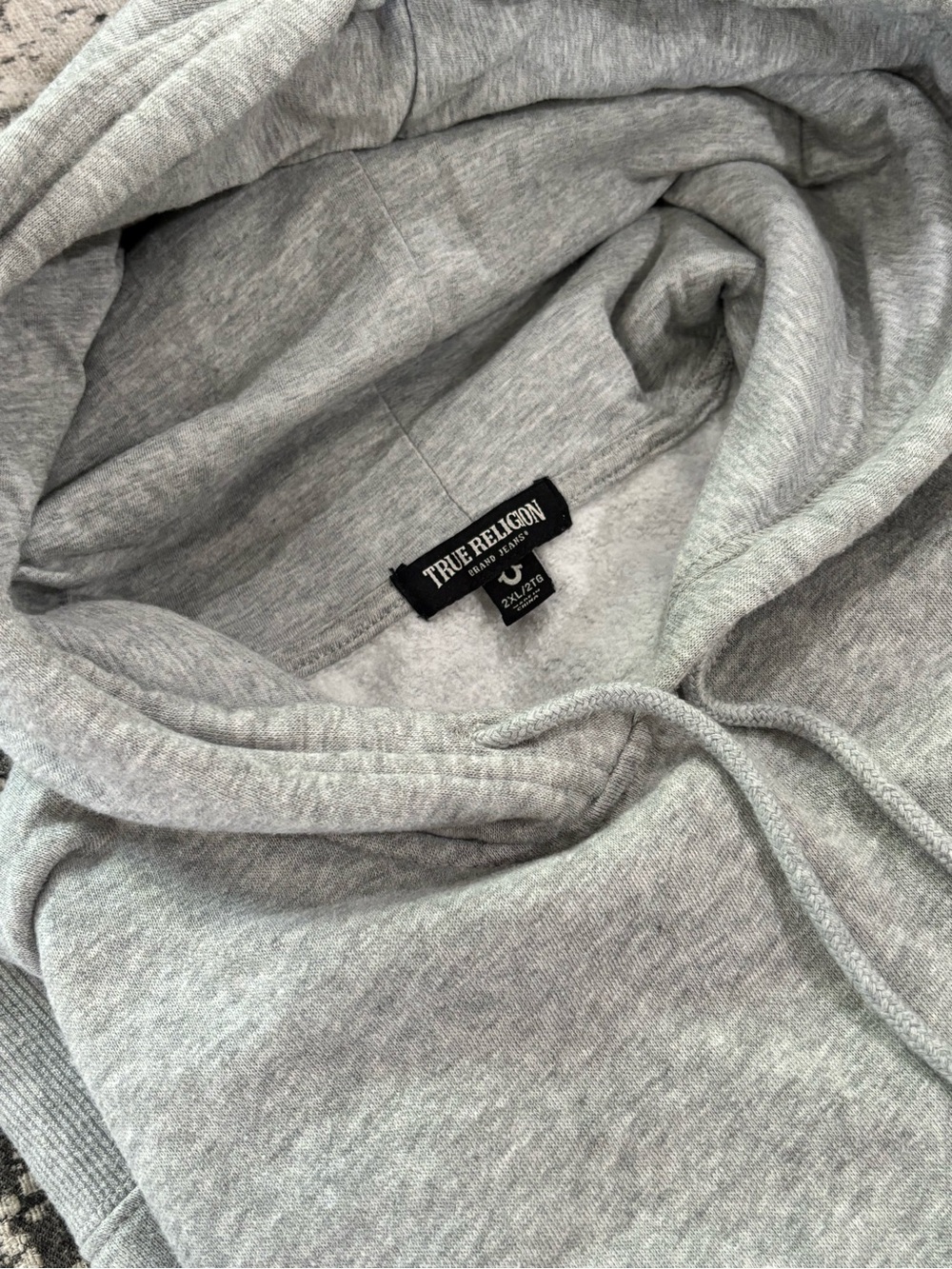 True Religion Heritage Buddha Pullover Hoodie Mens 2XL EUC Authentic - Picture 13 of 15